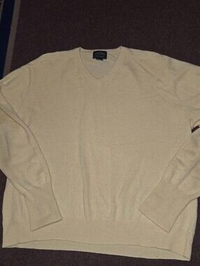 Club Room Charter XXL Beige Cashmere Sweater With A Few Small Holes